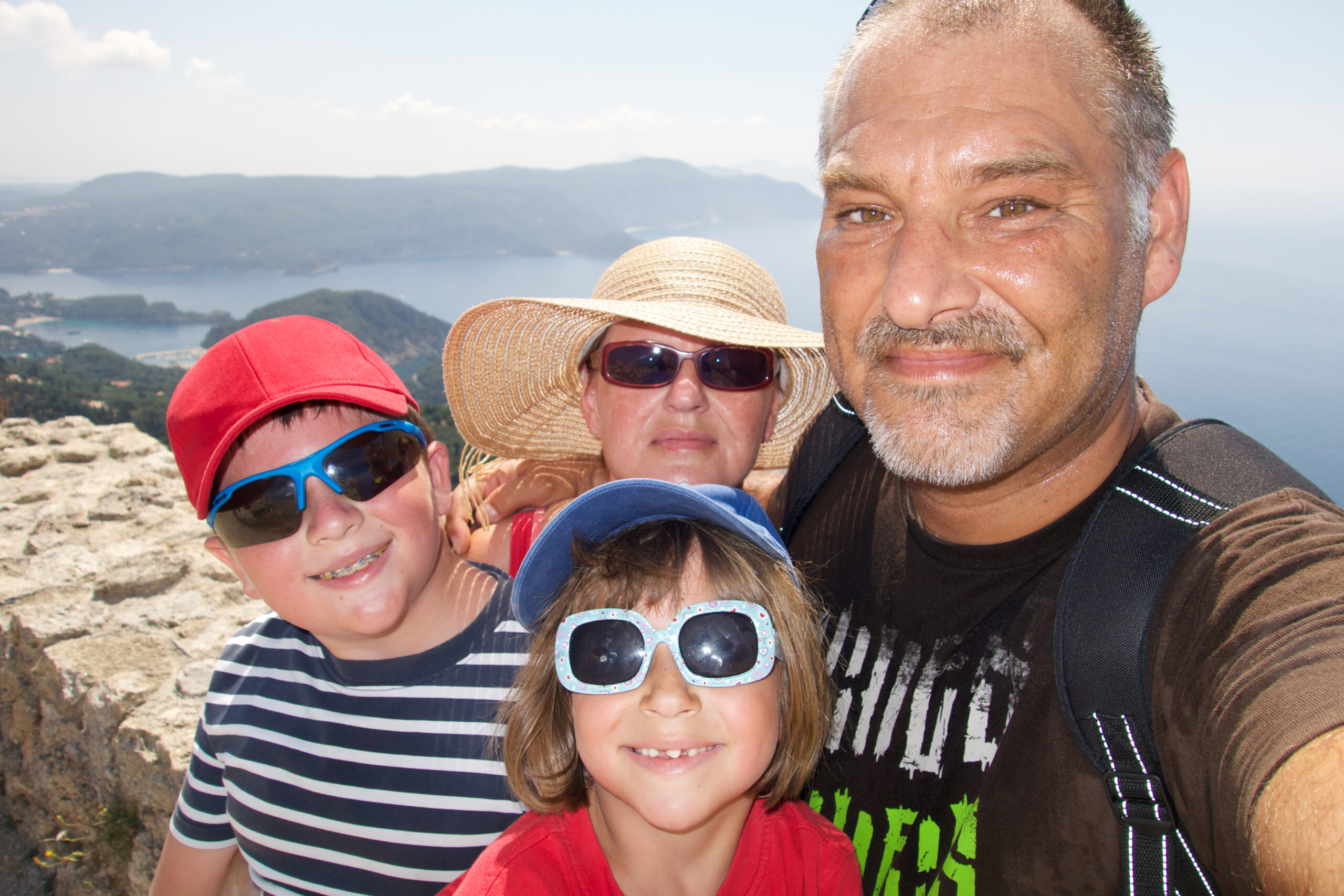 Familienfoto Korfu 2014